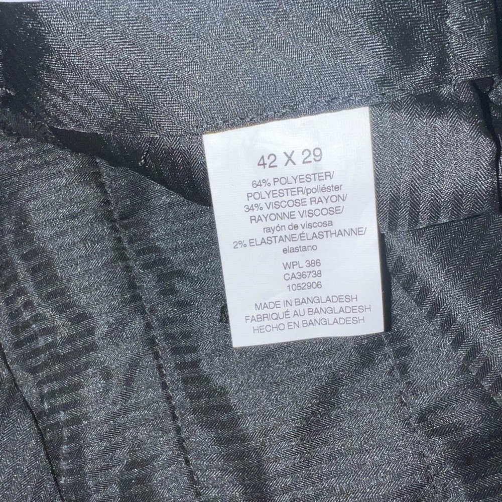 NWT J.M. Haggar Classic Fit Black Dress Pants Joe Men’s Trousers Size 42x29 - Picture 7 of 9